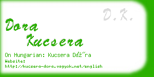 dora kucsera business card